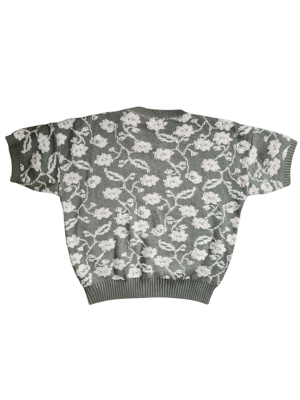 Bay Point Threads Textured Floral Knit Sweater - Picture 3 of 8